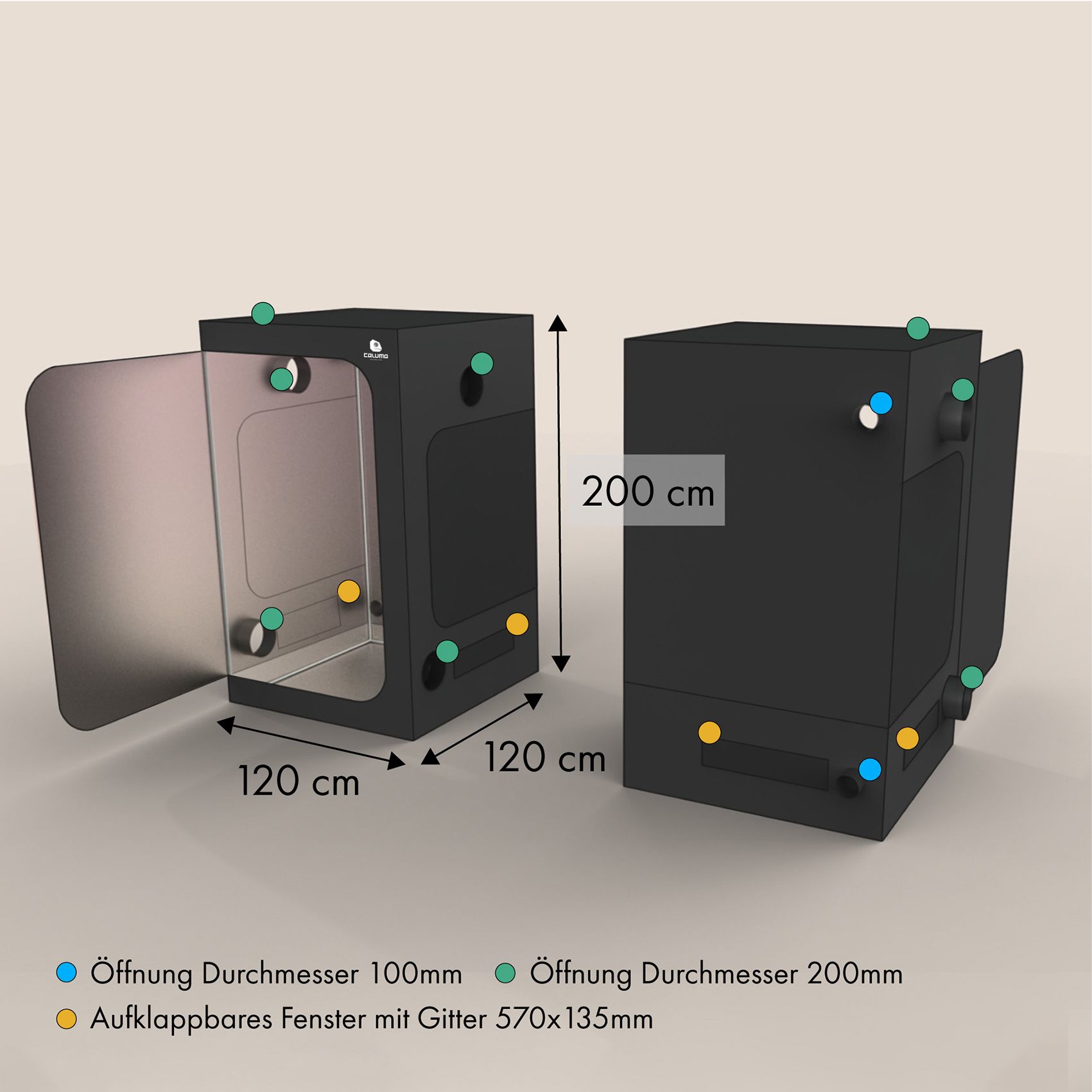 Caluma Skin Growbox 120x120x200cm Caluma Skin Growbox 120x120x200cm